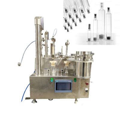 Máquina de llenado de jeringa de pasta de crema neumática de alta viscosidad de 2 ml de espesor de gel precargado semiautomático