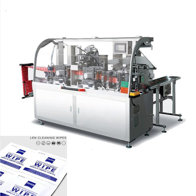 cadena de producción mojada de los trapos de 220V 50/60Hz certificación del CE del control del PLC, máquina mojada de la producción de los trapos del restaurante