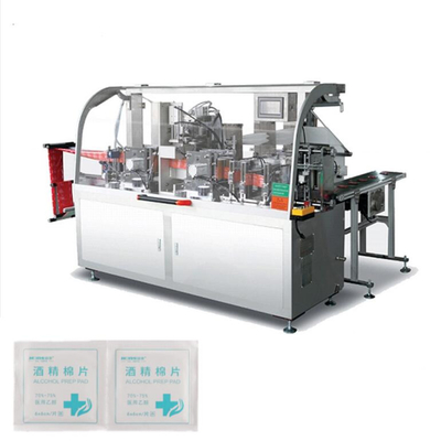 Lacre lateral del control cuatro automáticos del PLC de la empaquetadora del cojín del alcohol