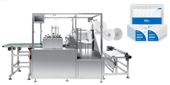 línea de productos de la empaquetadora del cojín del alcohol 380v 50*55m m