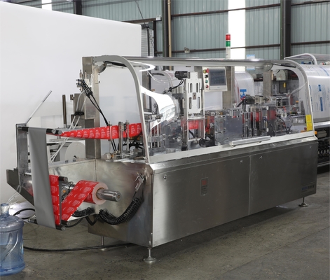 La empaquetadora mojada de los trapos de la sola bolsita automática del control del PLC, alcohol limpia la empaquetadora