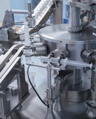 Máquina de llenado de jeringa adhesiva viscoelástica pequeña automática directa de fábrica