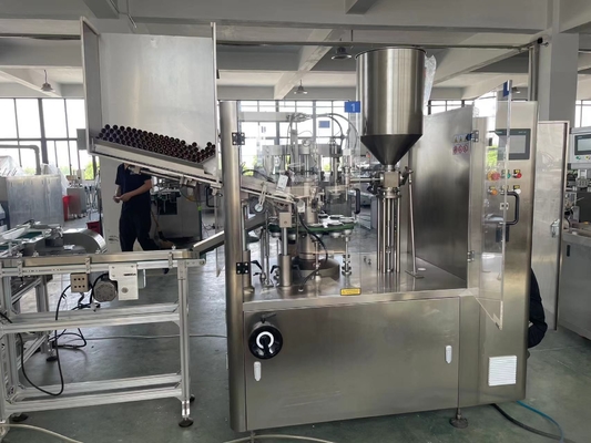 Máquina de llenado y sellado térmico de tubos de sellado de llenado completo por PLC para 5-250 ml
