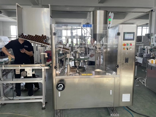 Cosmética pasta crema pegamento de plástico de aluminio suave cola de tubo pequeño pistón de alta velocidad de llenado y sellamiento de la máquina de embalaje