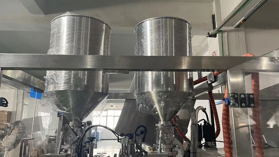 Máquina de llenado de tubos blandos de plástico compuesto y de sellado de calefacción interna con enfriador para crema para manos