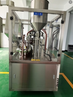 Máquina de llenado de tubos blandos de plástico compuesto y de sellado de calefacción interna con enfriador para crema para manos