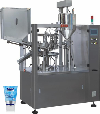 Cosmética pasta crema pegamento de plástico de aluminio suave cola de tubo pequeño pistón de alta velocidad de llenado y sellamiento de la máquina de embalaje