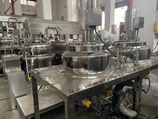 Máquina química para la fabricación de jabón líquido mezclador homogeneizador calefacción cosmética tanque de mezcla de acero inoxidable con doble chaqueta