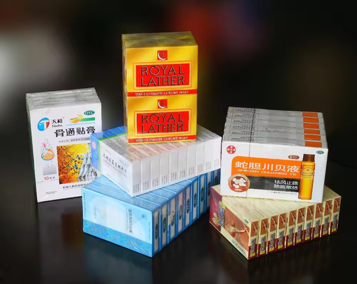 Máquina de embalaje automática de caja de jabón con película de perfume Máquina de envasado de celulosa