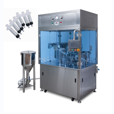 Máquina de llenado de jeringas Máquina automática de llenado de jeringas de plástico Máquina de tapón Máquina de llenado de jeringas precargadas de gel