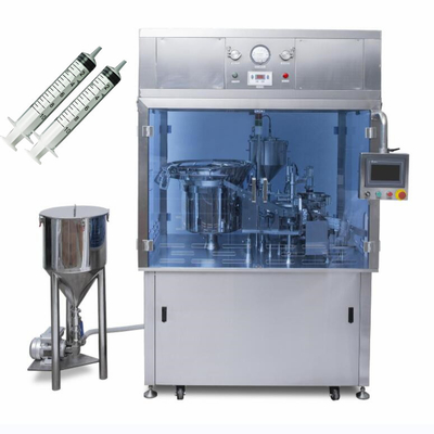 0.5- 80 ml Máquina de llenado de jeringa precargada de capacidad Siemens Sistema de control PLC Una boquilla