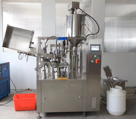 Máquina de rellenar poner crema cosmética de aluminio de relleno y de aislamiento del tubo plástico suave automático de la máquina del tubo de crema dental del tubo