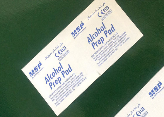 Desinfección de la empaquetadora mojada del cojín del alcohol de los trapos 80-100bags/min