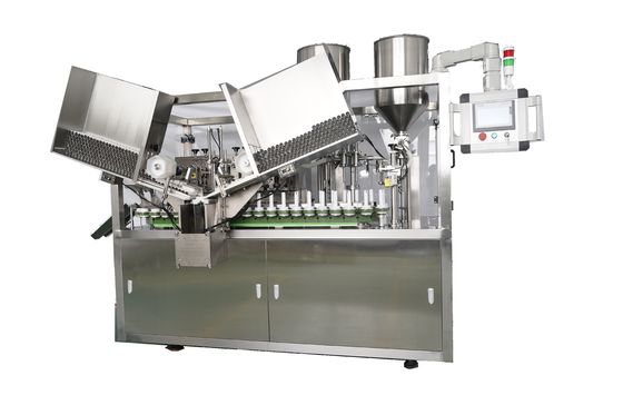 Máquina de llenado de tubos blandos de plástico compuesto y de sellado de calefacción interna con enfriador para crema para manos