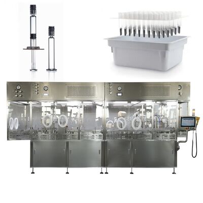 Máquina automática de llenado de jeringa precargada para productos farmacéuticos líquidos Línea de llenado aséptica al vacío
