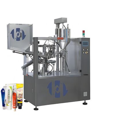 Máquina automática controlada para el llenado y sellado de tubos de cosméticos, lociones, desinfectantes de manos, geles, ungüentos, productos para el cuidado de la piel y cremas