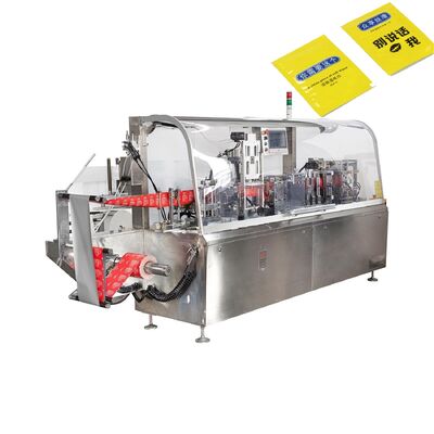 Máquina de embalaje de limpieza húmeda de alta velocidad con una sola bolsa de cuatro lados de sellado de alcohol